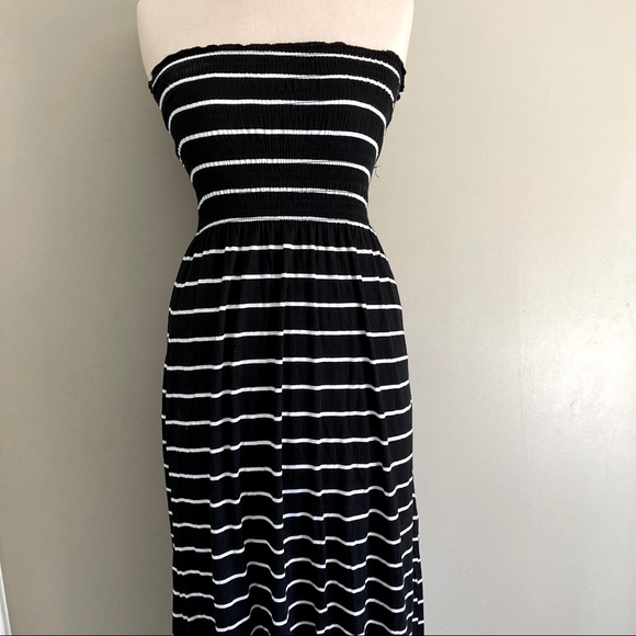 fitted lace wedding dress Nikki Striped Knit Midi Tube Dress